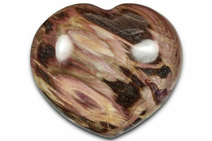 Polished Triassic Petrified Wood Heart - Madagascar #355627